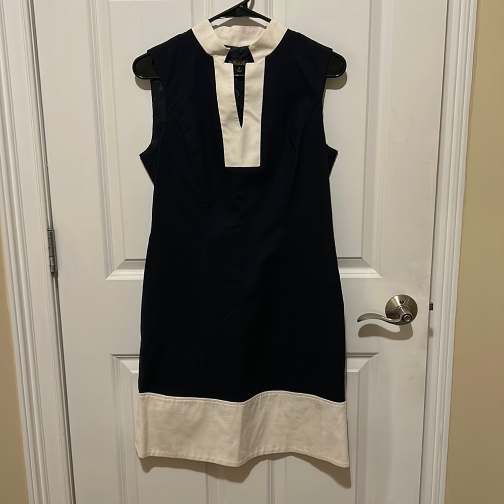 Brooks Brothers Navy and White Dress